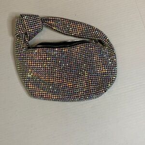 Madison West * Bring on the Bling* Cocktail Bag Rhinestone Knotted